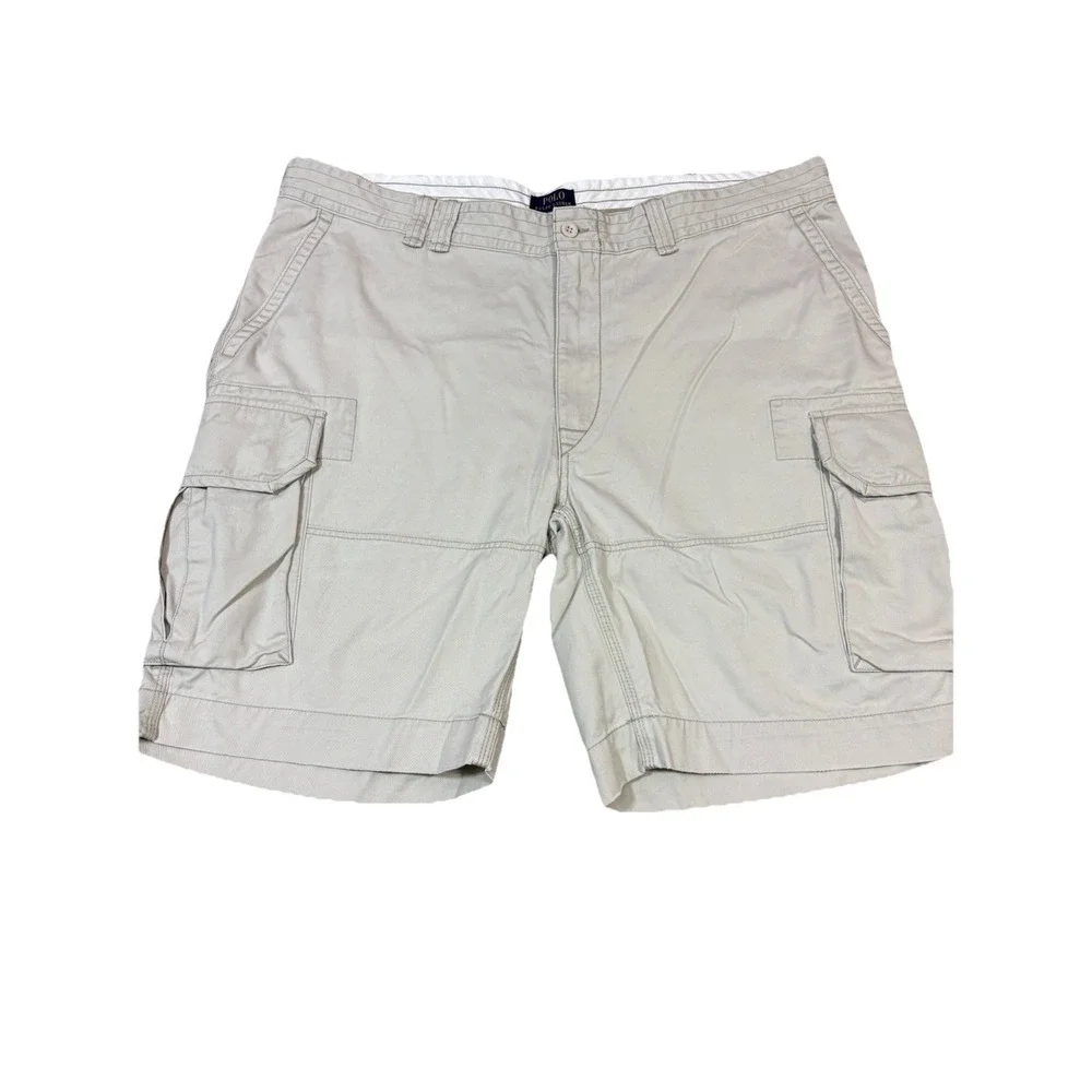 Polo‎ Ralph Lauren Men's Cargo Shorts Khaki Beige Classic Polo Chino Size 36
